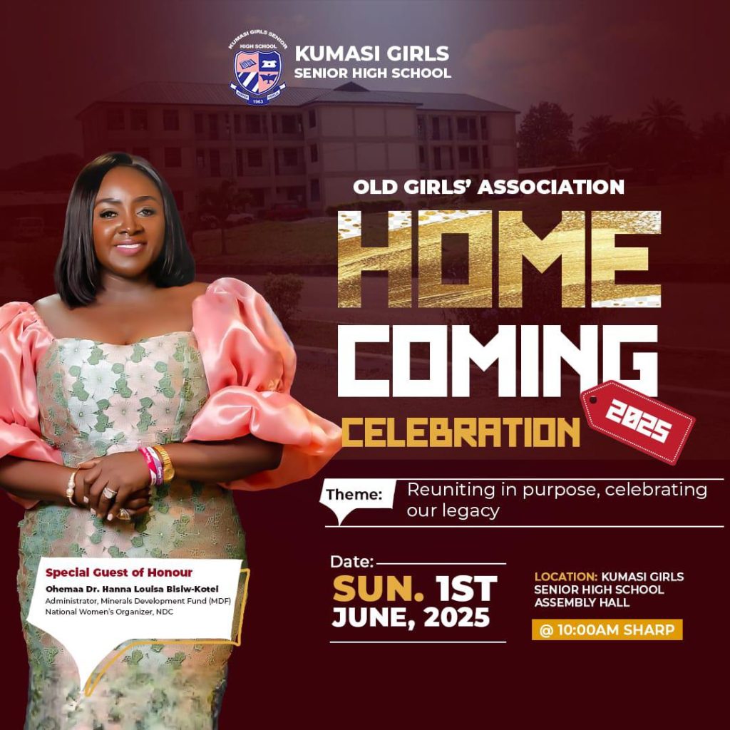 Kumasi Girls' Senior High School Old Girls' Association invites the MDF Administrator as the Special Guest of Honour for the Homecoming Celebration.