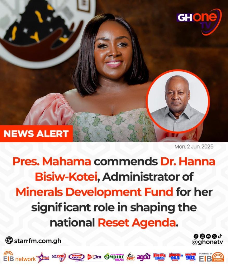 Pres. Mahama commends the Administrator of MDF