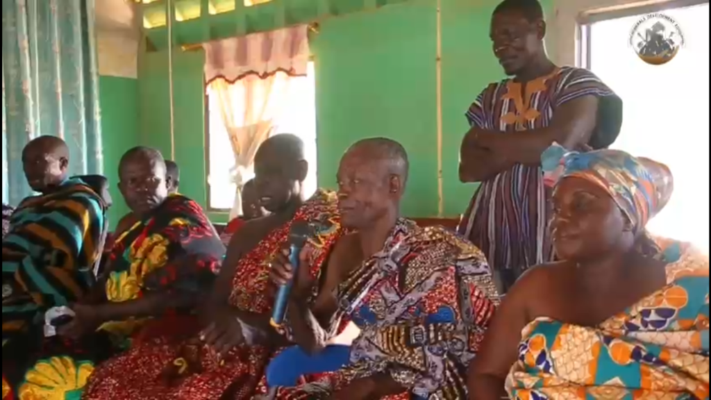MDF Administrator interacts with the Chiefs and people of Adobewura